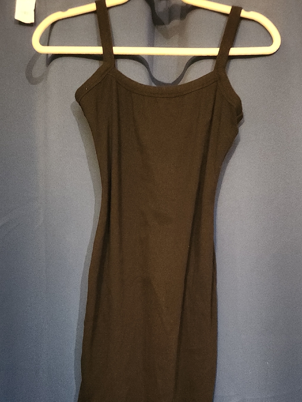 wild fable Black Midi Slip Dress with Thin Straps